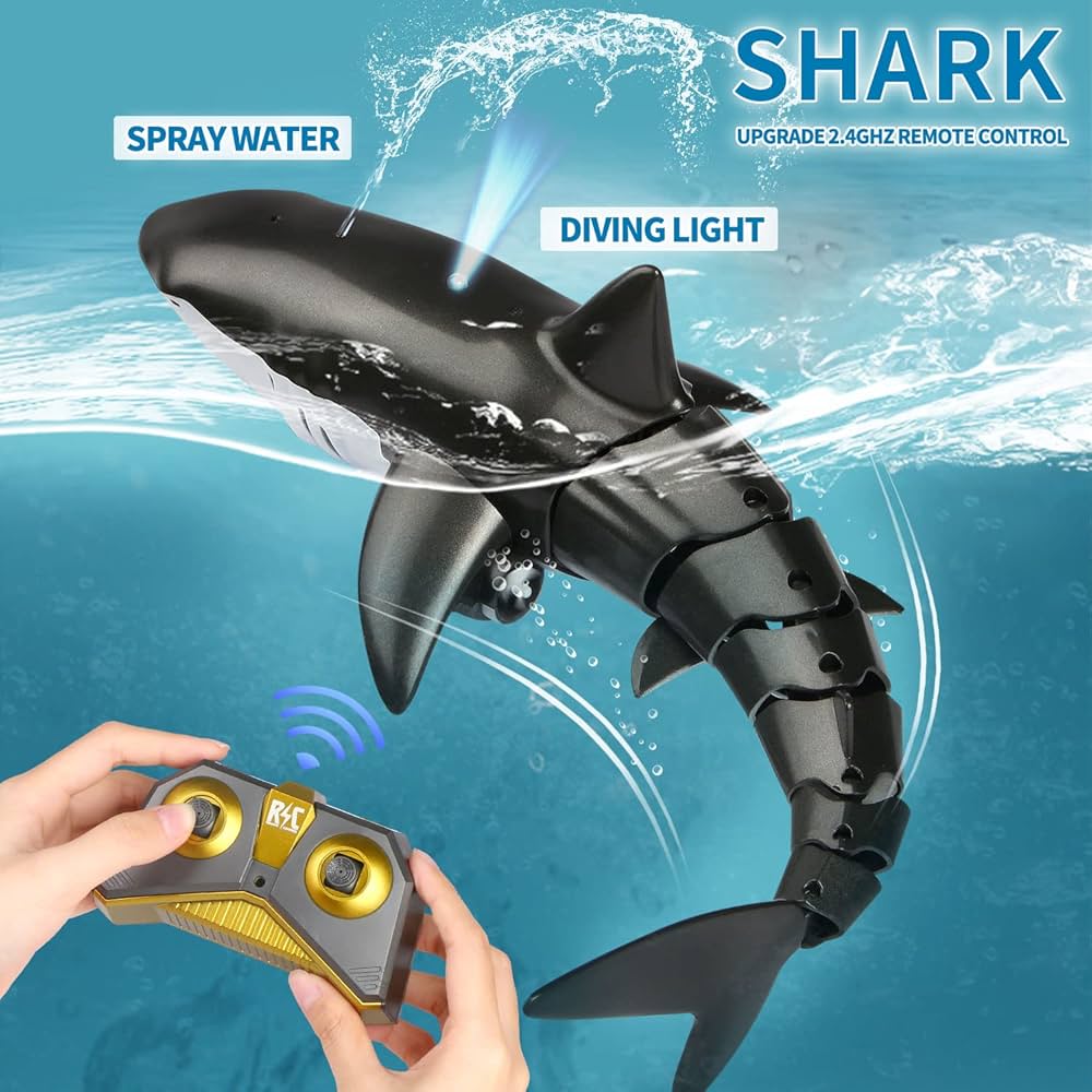 Remote Control Pool Shark Toys - Upgrade 2.4GHz High